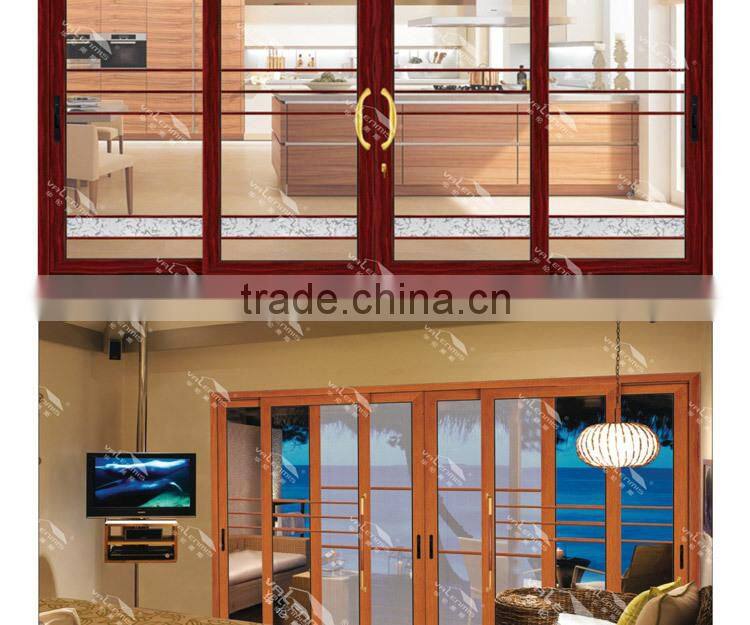 The latest residential design aluminum double-layer glass sliding door