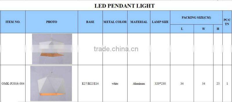 CE/RoHS LED Pendant light 5w
