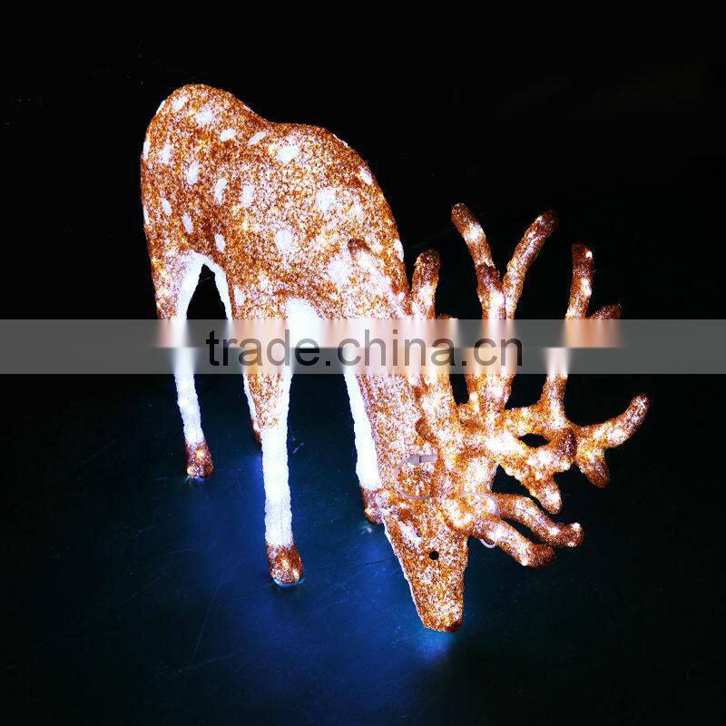 3D family set sika deer outdoor animals christmas lights motif light