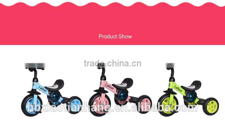 Multi-function cheap baby pedal tricycle / EVA wheel kids tricycle with light