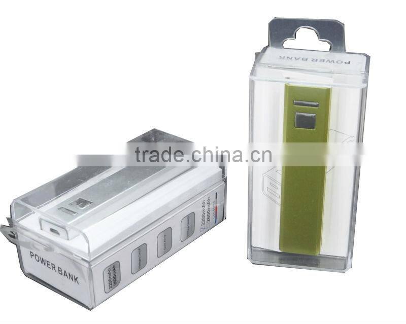 Portable power bank for mobile phone / mobile charger 2600mAh Cheapest Shenzhen factory