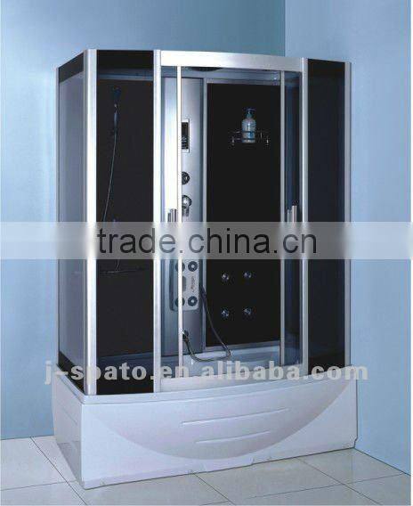 Corner whirlpool shower steam room