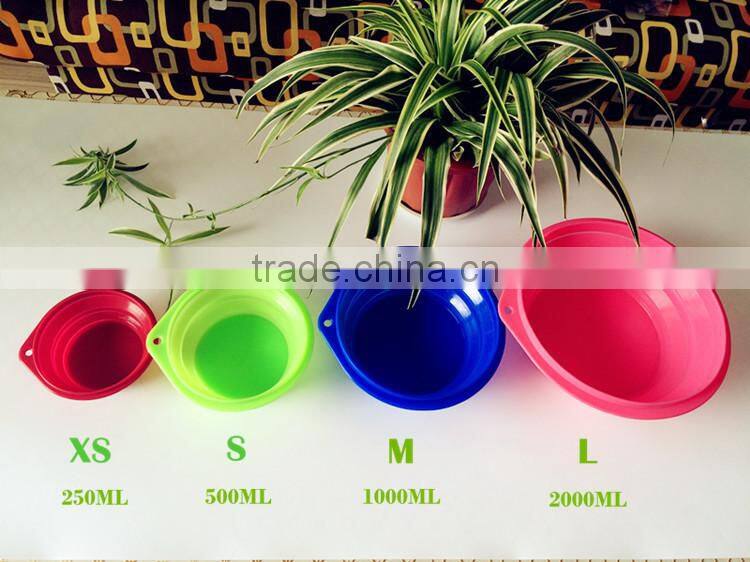 Pet folding bowl Necessary silica scaling out bowls Pet cat portable bowl