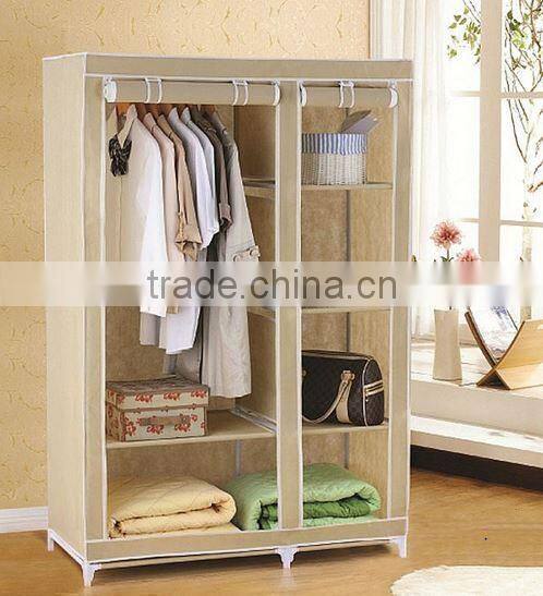 2015 Hot Sale Portable Folding Non-Woven Fabric Wardrobe