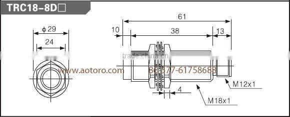 connector TRC18-8DC LM18 cylinder proximity sensor inductive limit switch