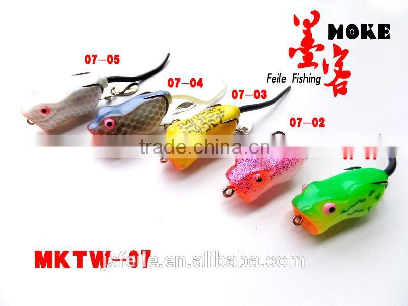 47MM silicagel plastic frog fishing lure for snakehea fish