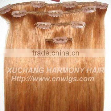 BEST remy hair extension clip on blonde color