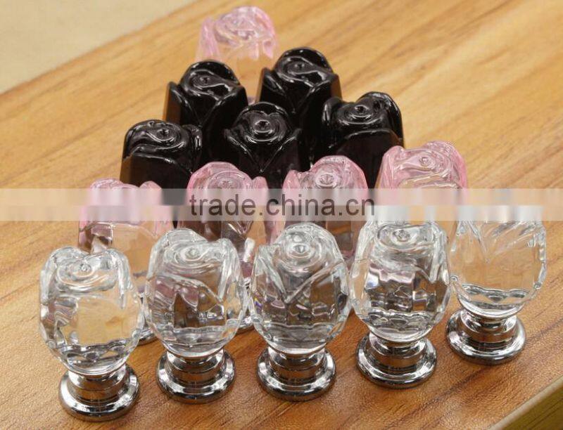 Decorative Flower Crystal Door Knob