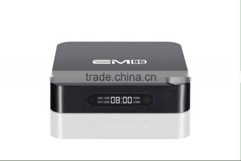 Factory box Amlogic S905 quad core 5.1 lollipop s905 tv box EM95 KODI media player