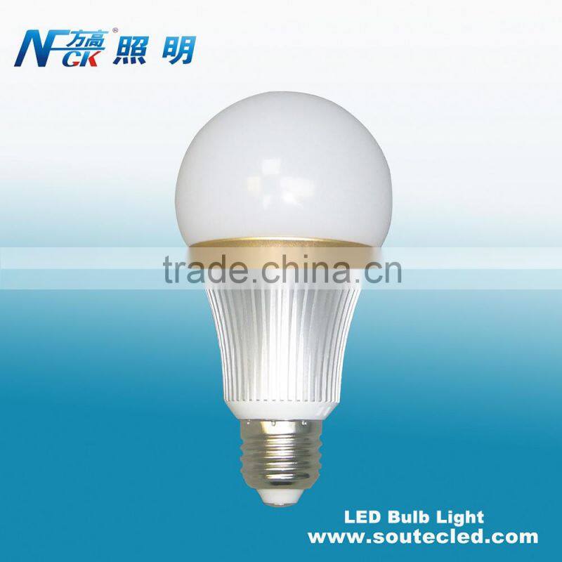 silver casing aluminum good cooling E27 base 220VAC 270 degree 5watt bulb led for hotel restaurant