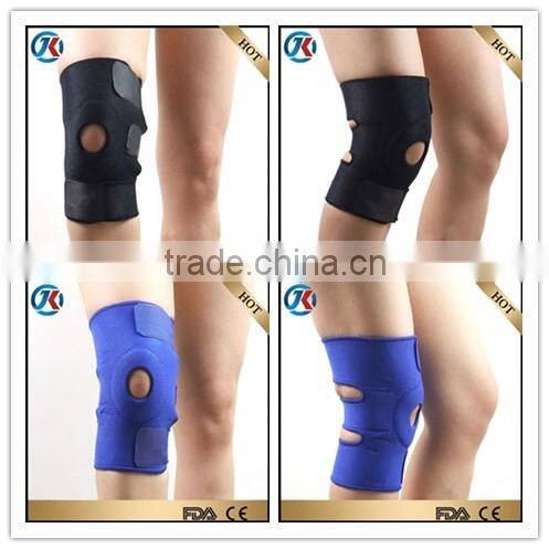 sports adjustable knitted silicon knee brace pad best selling product in europe