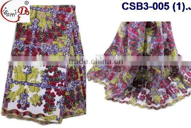 CSB3-005 Wholesale new design african wax lace fabric making night party dress