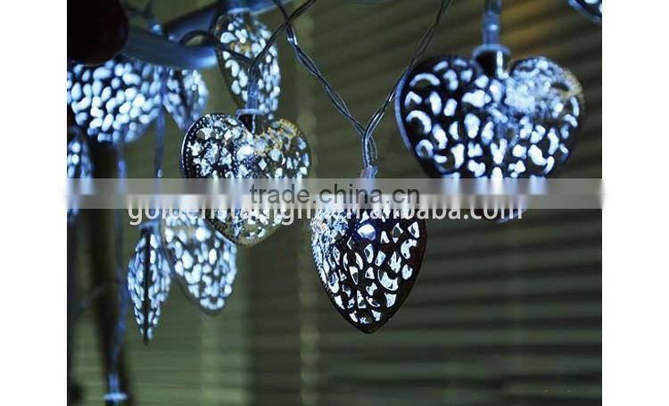 Outdoor Christmas Holiday Lamp Fairy Heart Led Solar Powered String Lights