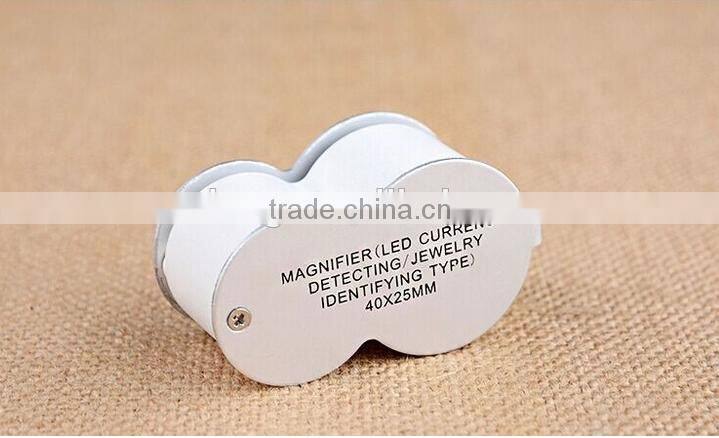 NO.9888 New Design 40x25 Jewelry Magnifier Loupe, Magnifying Glass for Diamond