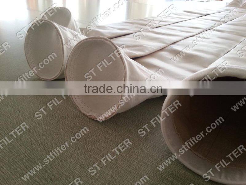 twill weave fiberglass filter bag for titan white,Dia130*4010mm