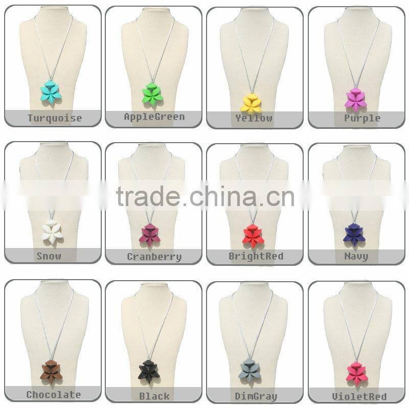 Soft Silicone Necklace for Teething/Fashion silicone necklace 2015