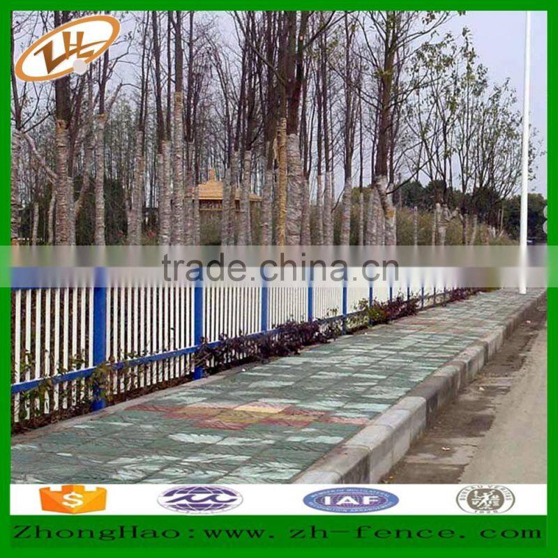 hot dipped galvanized or powder coated zinc steel tubular fence