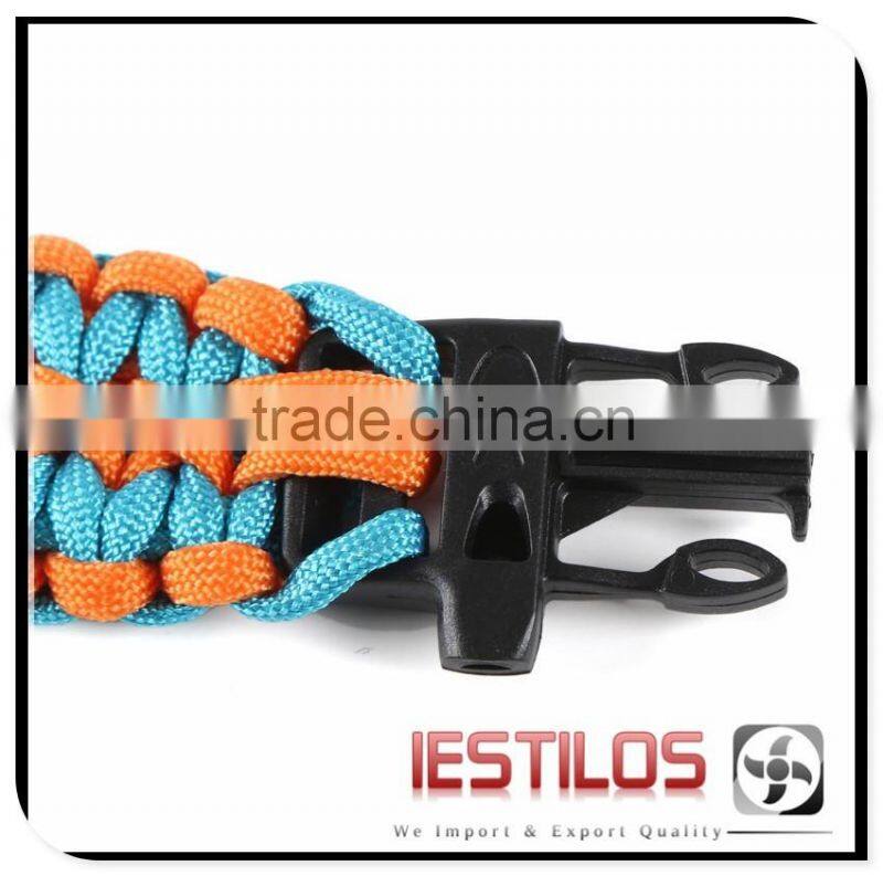 Cheap survival paracord bracelet for outdoor sport with buckle suvival rope