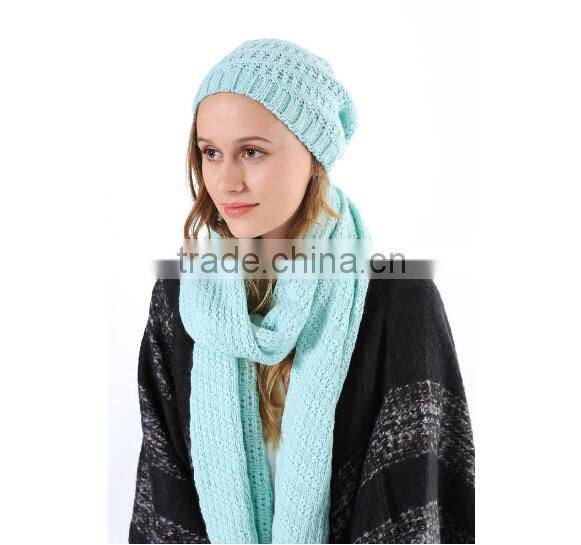 Sunny Shine winter cheap pom knitted beanie hat and scarf for knitted with beard