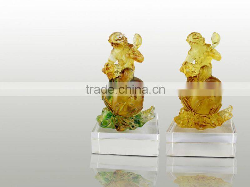 lucky monkey 2016 Chinese new year mascot liuli crafts