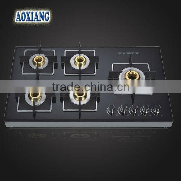 Kitchen 5 Burner Built-in Tempered Glass Gas Stove/ Gas Stove/ Gas Cooker AX-1224-5