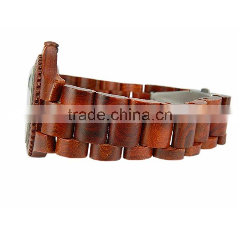 WJ-5354 newest hot sale wooden with calendar fashion vintage creative men watch
