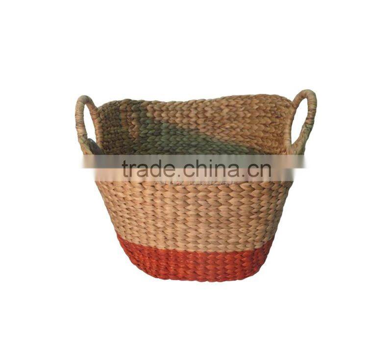 Handmade water hyacinth basket,water hyacinth storage basket