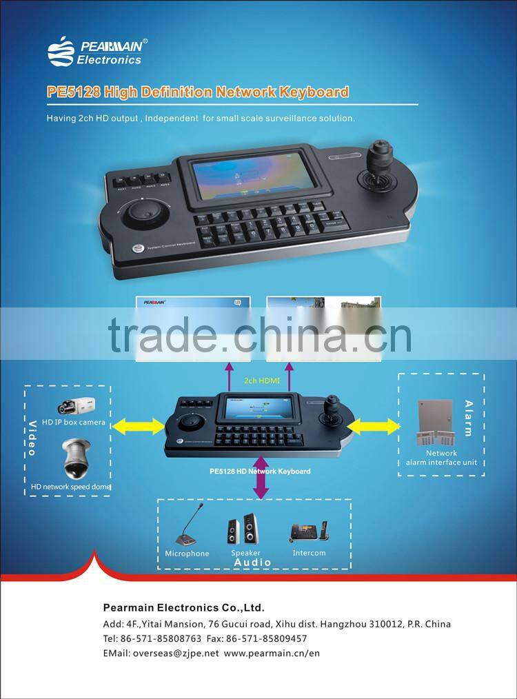 IP camera keyboard controller/ptz controller with 2ch HDMI output