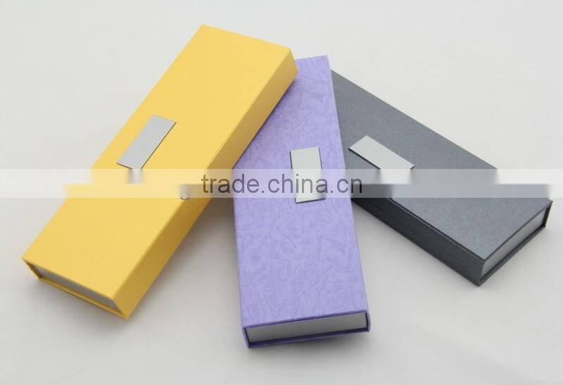 purple and yellow cosmetic brush packaging box