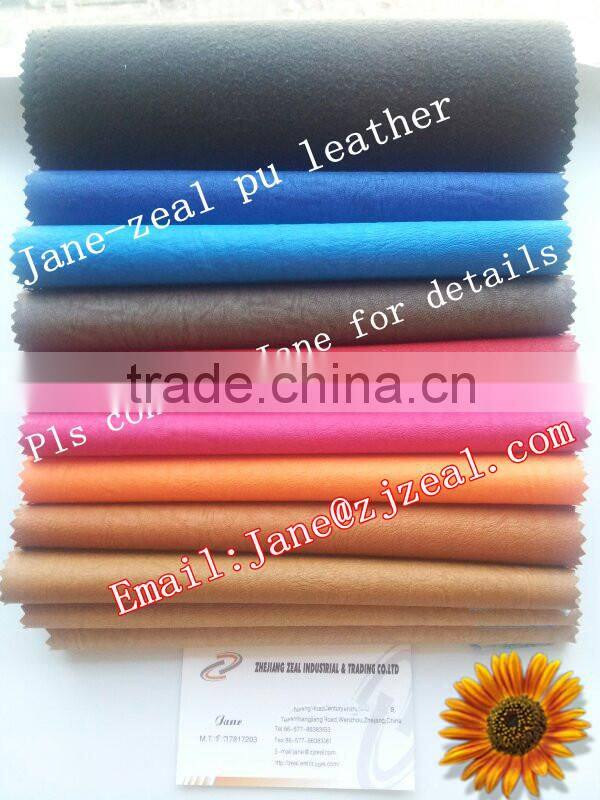 2014 pu yanbuck leather for shoes