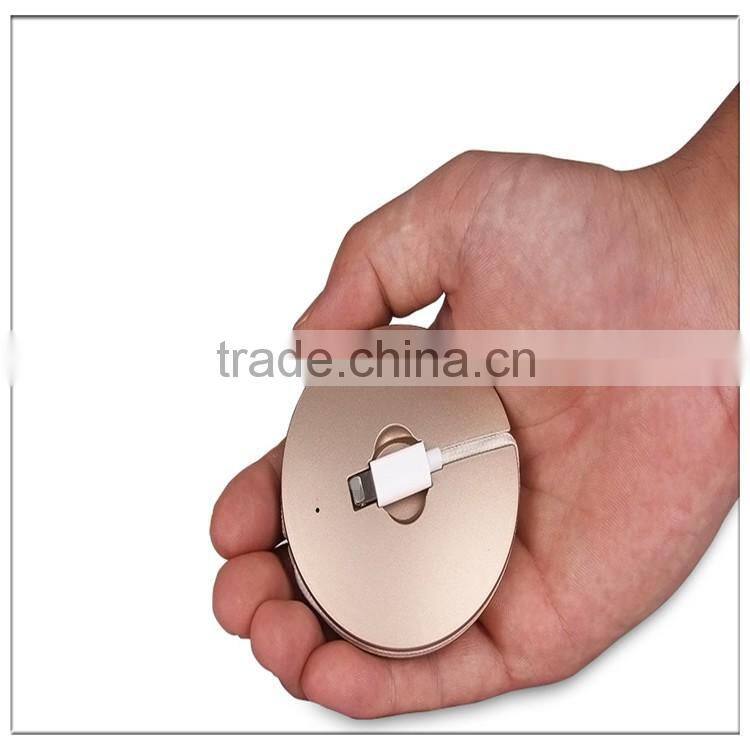 Dual purpose Portable emergency 700mAh Power Bank With Cable For iPhone