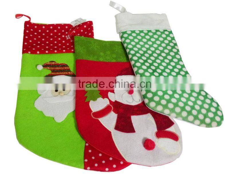 Bulk cute Christmas decorative hanging stocking for kids