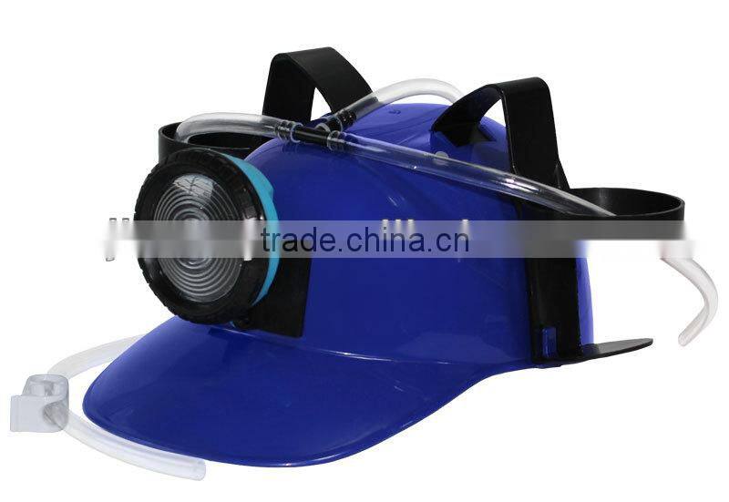Promotional blue dringking hat beer cap drink cap with light