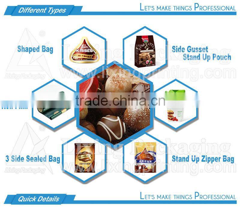 Chocolate quad seal bag