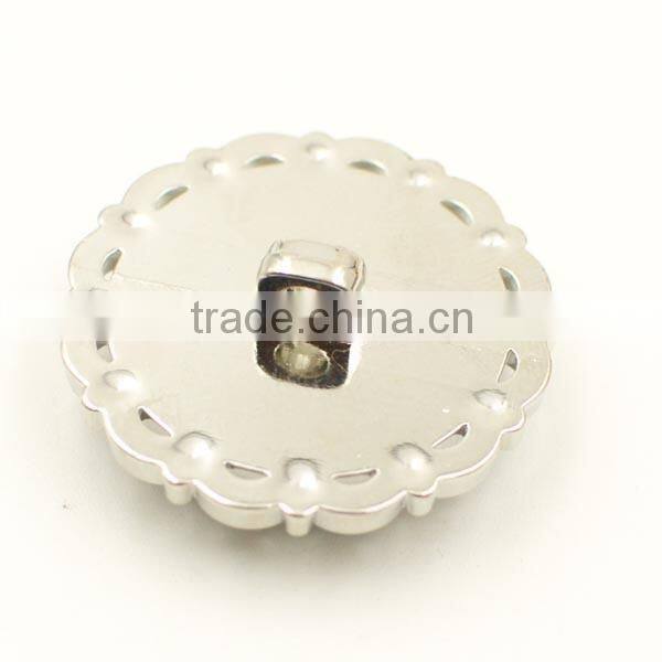 high grade black pearl stone plastic shank button