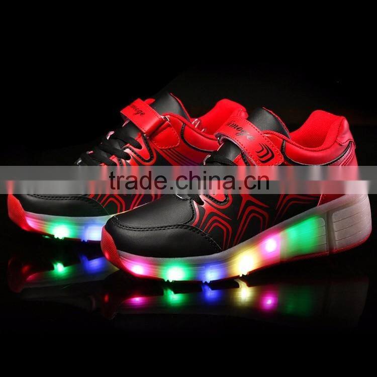 Factory wholesale OEM USB charge Children kids Led shoes sneakers Cool casual shoes for boys girls,led light kids shoes