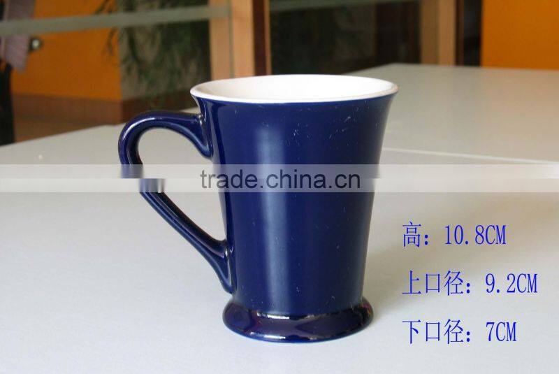 Cobalt Blue Ceramic V Shape Mug