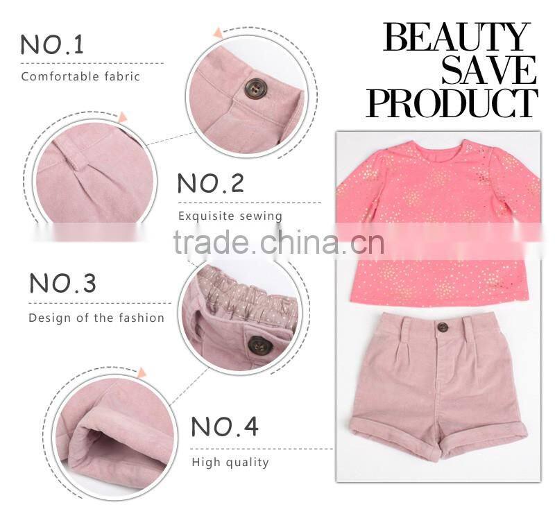 special design formal knit shirt trousers for girls