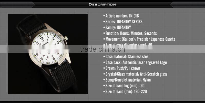 INFANTRY New Army White Dial Analog Quartz Men's Wrist Watch
