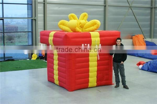 Christmas decoration inflatable gift box /attractive gift box inflatables for sale