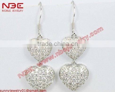 Turkish fashion silver jewelry,hot sale butterfly design rhodium cute 925 silver earrings jewelry for trendy girls and women