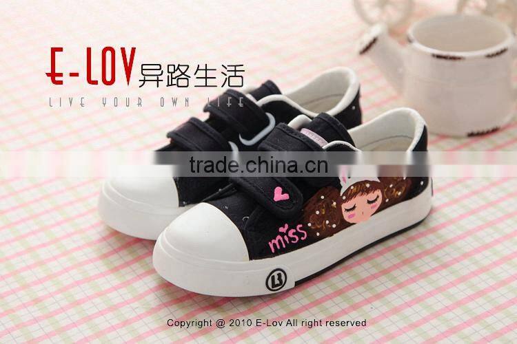 Hot sales cheap new style canvas all black shoes