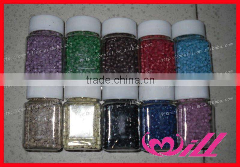 wholesale silicon micro ring hair extension loop hair extension micro beads hair extension tools screw micro rings