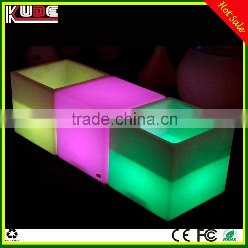 Event and party supplier illuminated led cube ice bucket