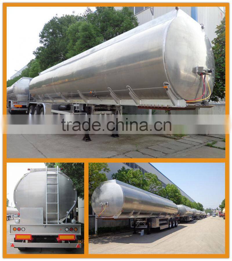 stainless steel tank trailer, 50000 liters stainless steel tank truck trailer, stainless steel fuel tank semi trailer