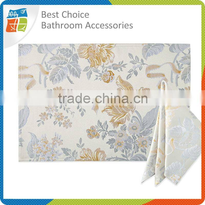 Hot sale Two-toned Jacquard Damask Fabric Tablecloth