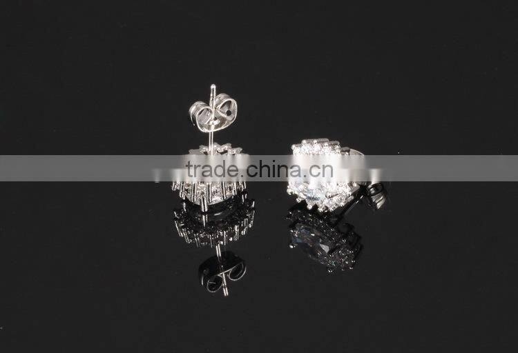 KSTONE Newest Oval Big Diamond Stud Earrings For Women