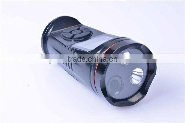 Waterproof IP56 video recording flashlight support long time recording