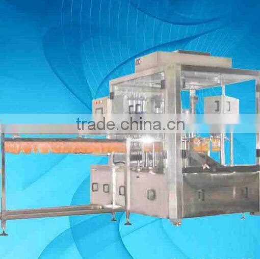 Stand bag juice filling and sealing machine with date printer and inlet and outlet conveyors