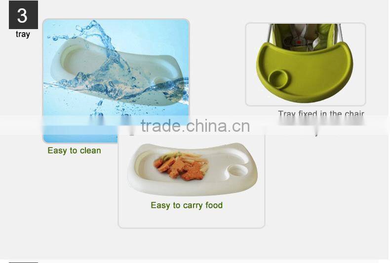 Baby dinging chair with large tray